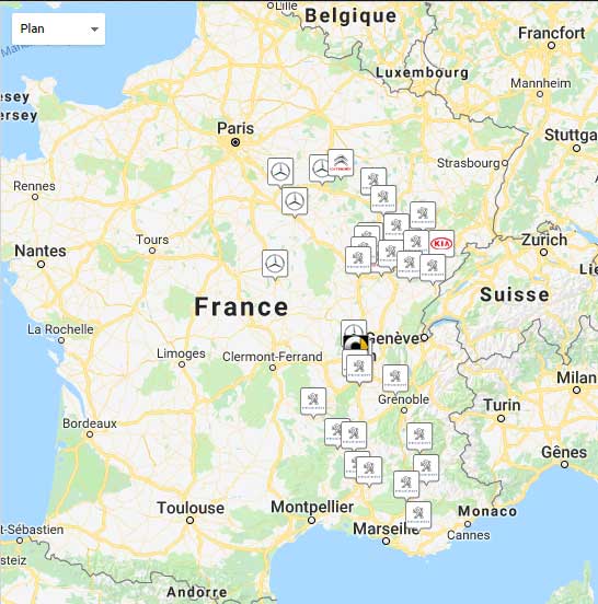 Les sites du groupe Chopard en France
